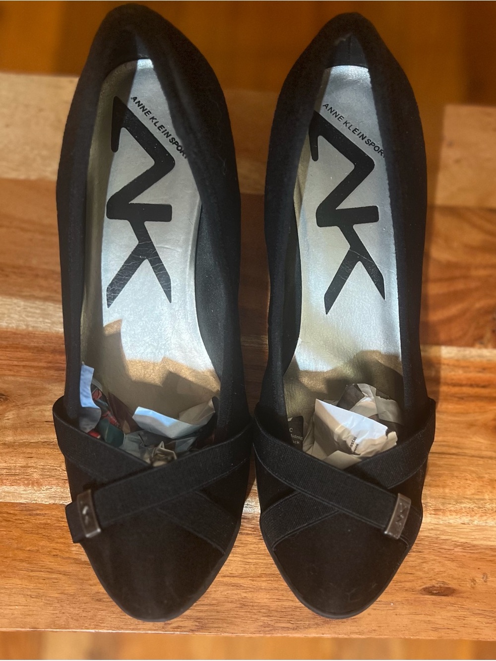 🖤 Anne Klein Black Wedge Heel Shoes | Women’s 7.5